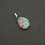 Teardrop Pendant Made of Natural Zoisite Stone 25x18(+-)mm