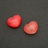Souvenir Stone Heart made of natural Chalcedony (+-)21x27mm