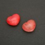 Souvenir Stone Heart made of natural Chalcedony (+-)21x27mm