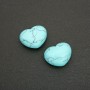 Turquoise Souvenir Heart (+-)21x27mm