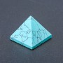 Natural Stone Pyramid Pressed Turquoise, Height (+-)30mm, Length (+-)37mm