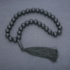 Shungite Prayer Beads, 33 Beads, Shungite Accent, Diameter 12mm
