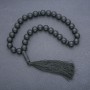 Shungite Prayer Beads, 33 Beads, Shungite Accent, Diameter 12mm