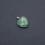 Heart Pendant Natural Stone Zoisite 19x19x26mm (+-)