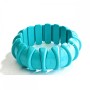 Turquoise (Synthetic) Bracelet on Elastic Band, Smooth Rondelle, Diameter 6x4mm+/-, Length 18cm+