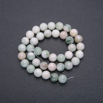Beads on Fishing Line Natural Stone Larimar Smooth Round, diameter 10mm, length 40cm (+ -)