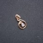 Xuping Pendant, 18k Gold Plating with White Stone and Rhinestone, 27x13mm +