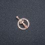 Xuping Pendant, 18k Gold Plating with White Rhinestones, 28x22mm +