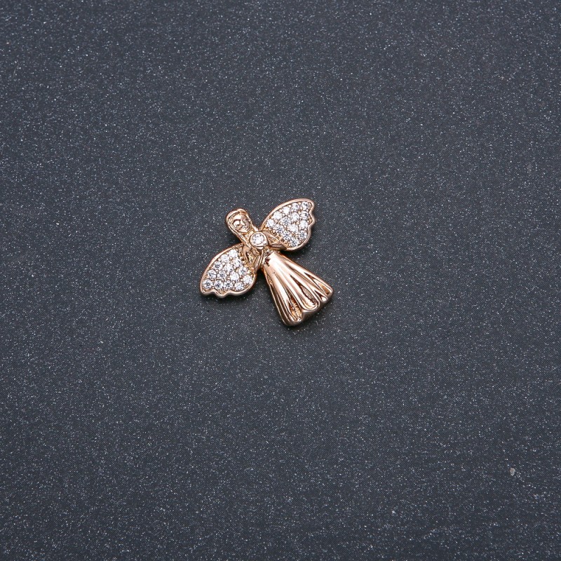 Xuping Pendant, 18k Gold Plating with White Rhinestones, 20x18mm +