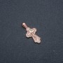 Xuping Cross Pendant, 18K Gold Plated with White Rhinestones, 32x26x15mm +