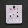 Xuping Rhodium Earrings with Blue, Green, and Raspberry Rhinestones, 13x7mm+