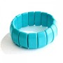 Pressed Turquoise Bracelet, Link Style, Diameter 25x12mm+/-, Length 18cm (Stretch)