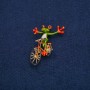 Brooch Frog on a Bicycle 45x33mm +