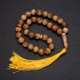 Natural Stone Prayer Beads, Picture Jasper, 33 Beads, Smooth Round, 10mm Diameter +/- Picture Jasper Accent Bead