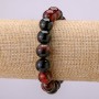 Elastic Carnelian Bracelet with Smooth 12mm Beads, 18 cm circumference +