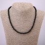 Shungite (Synthetic) Beads Necklace, Smooth Rondelle, Diameter 6x3mm+/-, Length 45mm+