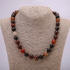 Natural Carnelian Necklace, Smooth Round Beads, 12mm Diameter, 45cm Length+