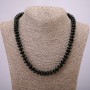 Natural Agate Stone Necklace, Disc Bead, 10x4.5mm Diameter, 45cm Length +