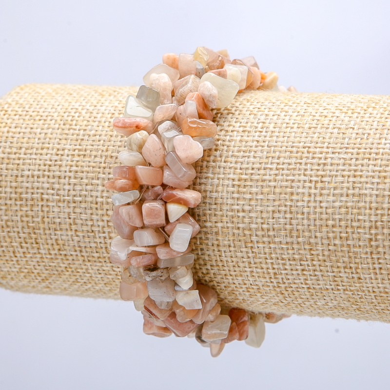 Wide Natural Selenite Stone Bracelet, 6mm+- Chips, 18cm Circumference, 2cm Width +