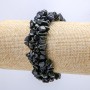 Wide Aventurine Stone Bracelet "Blue Sand Cairo Night", 7mm+- Chips, 18cm Circumference, 2cm Width+