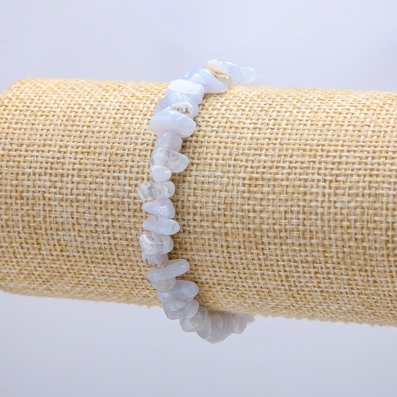 Natural Agate Stone Bracelet, chip-6mm+/-, circumference-18cm