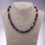 Purple Agate Smooth Round Bead Necklace, diameter 8mm, length 45cm+