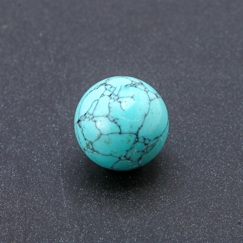 Pressed Turquoise Stone Souvenir Sphere, 20mm+ Diameter