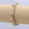 Natural Stone Bracelet, Rutilated Quartz Chips, 7mm+