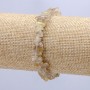 Natural Stone Bracelet, Rutilated Quartz Chips, 7mm+