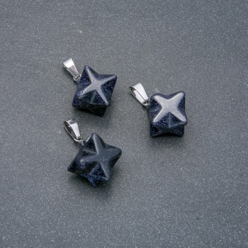 Blue Sand Aventurine Merkaba Pendant 10x10mm