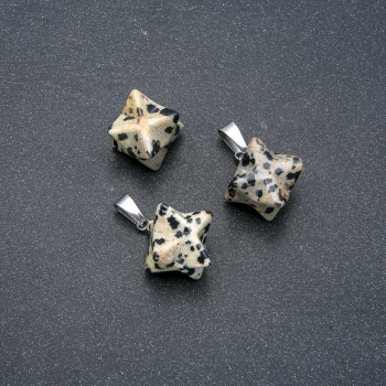 Dalmatian Jasper Merkaba Pendant 10x10mm