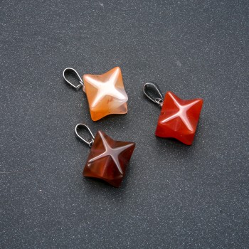Carnelian Merkaba Pendant 10x10mm