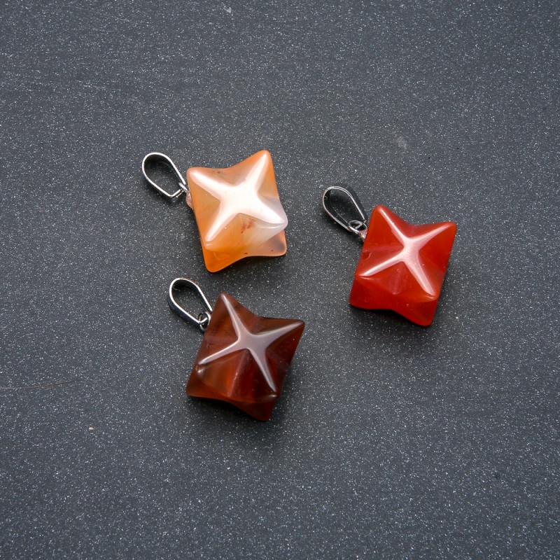 Carnelian Merkaba Pendant 10x10mm