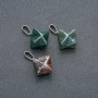 Moss Agate Merkaba Pendant 10x10mm