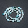Larimar Natural Stone Tumbled Beads on a Strand, 6x10mm +/-, 39cm Length