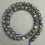 Labradorite Natural Stone Smooth Round Beads on a Strand, 8.5mm Diameter +/-, 39cm Length +