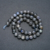 Labradorite Natural Stone Smooth Round Beads on a Strand, 8.5mm Diameter +/-, 39cm Length +