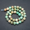 Beads on a Thread, Natural Amazonite Stone, Smooth Round, Diameter 10mm +/-, Length 39cm
