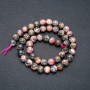 Beads on a Thread, Natural Rhodochrosite Stone, Smooth Round, Diameter 8.5mm +/-, Length 39cm