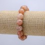 Natural Stone Bracelet on Elastic Band, Selenite, diameter 12mm, circumference 18cm+