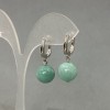 Natural Stone Earrings, Jadeite, diameter 12cm, length 18mm+