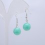 Natural Stone Earrings, Jadeite, diameter 12mm, length 35mm+