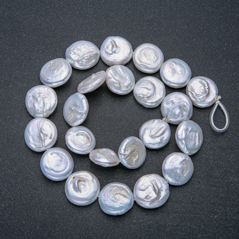 Baroque Pearl Strand, diameter 16mm, length 42cm+/-, with petrol sheen