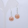 Selenite Natural Stone Earrings, 12mm Diameter, 35mm Length +