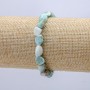 Larimar Tumbled Stone Bracelet on Elastic, 8x10mm Diameter, 18cm Circumference +
