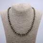 Dragon Blood Jasper Smooth Round Bead Necklace, 6mm Diameter, 46cm Length +