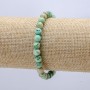 Amazonite Natural Stone Bracelet on Elastic Band, 6mm Diameter, 18cm Circumference +