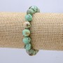 Amazonite Natural Stone Bracelet on Elastic Cord, 10mm Diameter, 18cm Circumference +