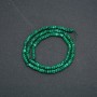 Natural Malachite (Pressed) Faceted Rondelle Beads Strand, 4x2.5mm Diameter, 39cm Length +