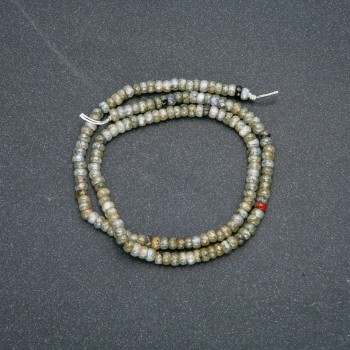 Natural Labradorite Faceted Rondelle Beads Strand, 4x2.5mm Diameter, 39cm Length +